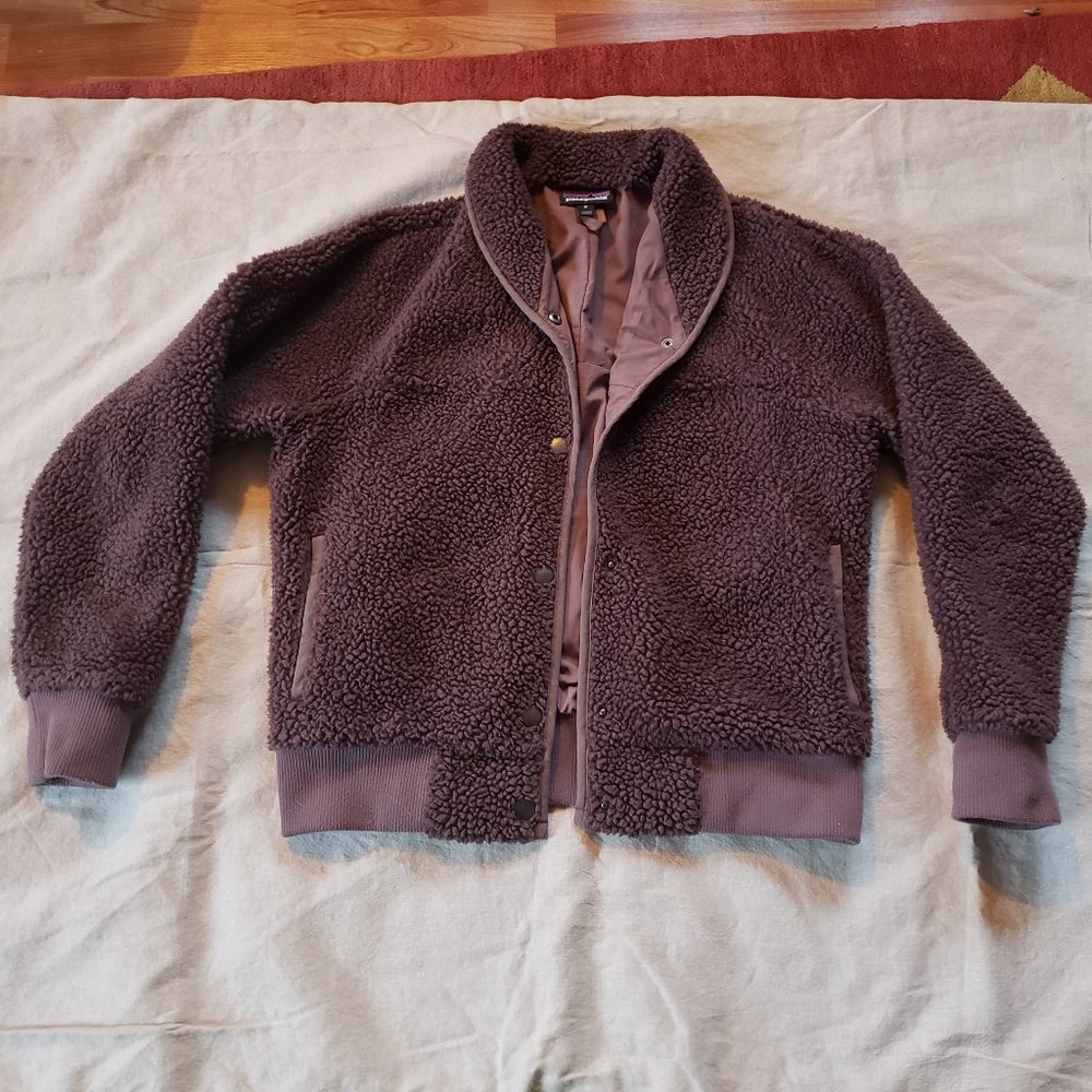 Patagonia Snap front retro x fleece jacket women's medium dusky brown